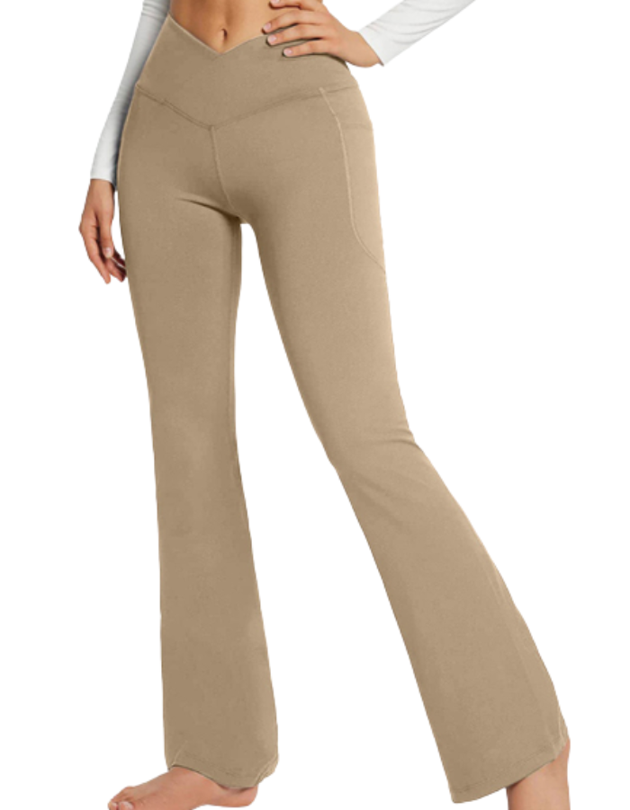 SHOPIQAT Pocket Waist Flare Leggings - Premium from shopiqat - Just $6.750! Shop now at shopiqat